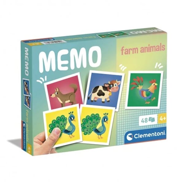 Clementoni 18316 Memo Pocket Animais da Quinta